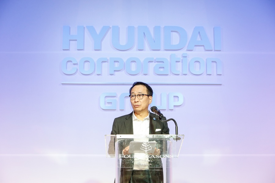 ▲ 현대코퍼레이션 정몽혁 회장 창립 46주년 기념행사 모습ⓒ현대코퍼레이션