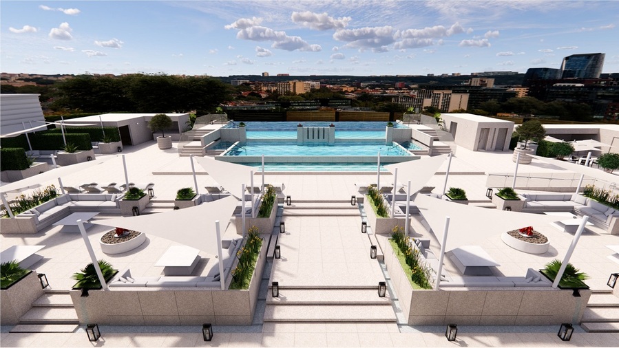 ▲ 엔포드호텔 5층 솔레아도(인피니티 풀) 조감도.ⓒ엔포드호텔