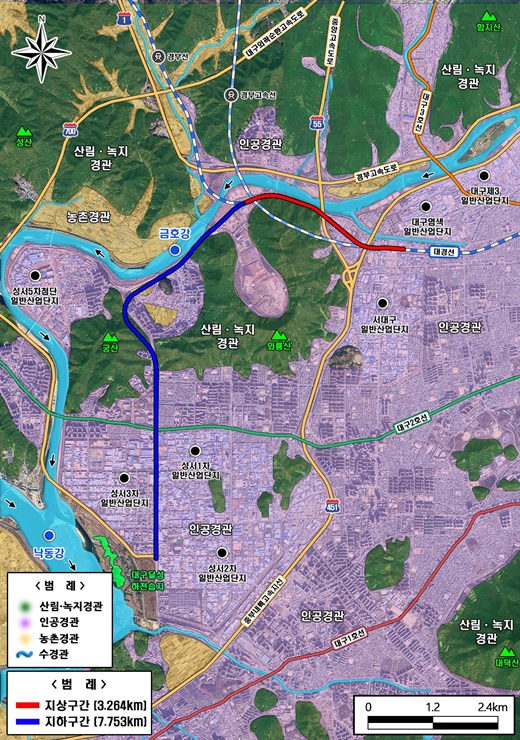 ▲ 사업구간 위치도.ⓒ대구시