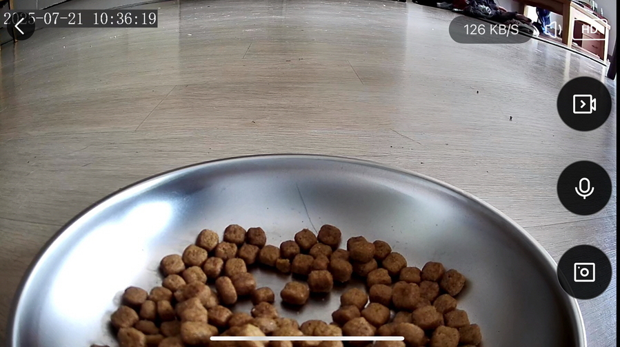 ▲ 앱을 통해 실시간으로 사료의 잔여량을 확인할 수 있다. ⓒ김재홍 기자