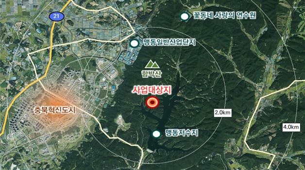 ▲ 음성군 ‘천년숨결 국가생태탐방로 조성사업’ 위치도. ⓒ음성군