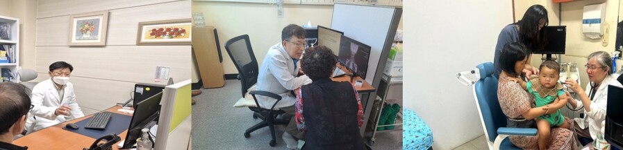 ▲ 내과와 마취통증의학과, 소아청소년과 전문의가 진료에 매진하고 있다.ⓒ울릉군