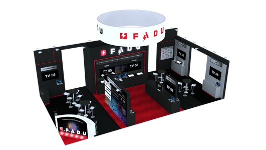 ▲ 8월 5일부터 7일까지 미국 산타클라라 실리콘밸리에서 열리는 세계 최대 반도체 전시회 ‘FMS(Future of Memory and Storage) 2025'에 참가하는 파두 전시 부스 조감도 ⓒ파두