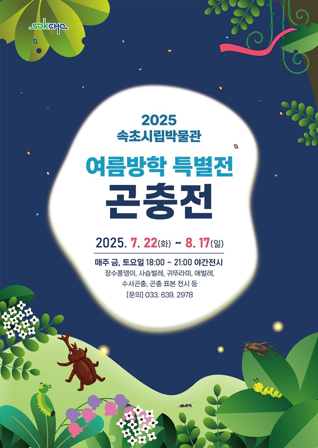 ▲ 박물관 전시실에서는 여름방학을 맞아 어린이와 가족 단위 관람객을 위한 '곤충 특별전'도 함께 운영된다. ⓒ속초시