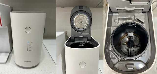 ▲ 에코웨일 음식물 처리기 내부 ⓒ뉴데일리