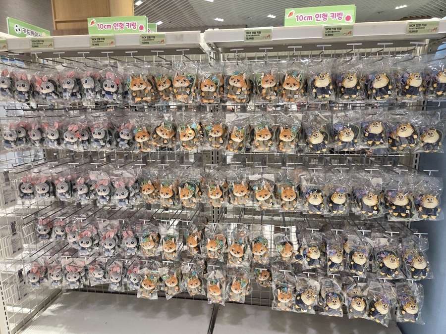 ▲ K리그-주토피아 팝업스토어에서 판매중인 주토피아 캐릭터 키링 ⓒ남수지 기자