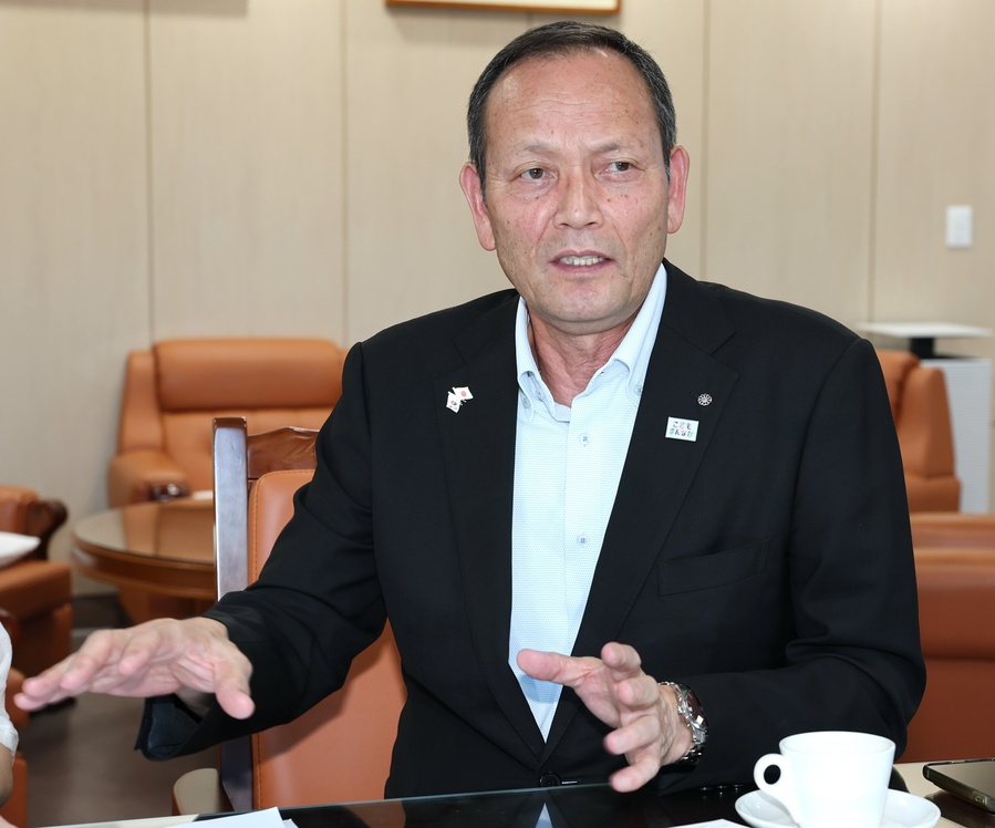 ▲ 나기초 오쿠 마사치카 초장은 의성군이 추진하는 청년 유입 정책, 저출생 정책에 대한 얘기를 많이 들었다면서 의성군과 향후 저출생 극복을 위한 교류를 이어나가고 싶다는 계획을 밝혔다.ⓒ의성군