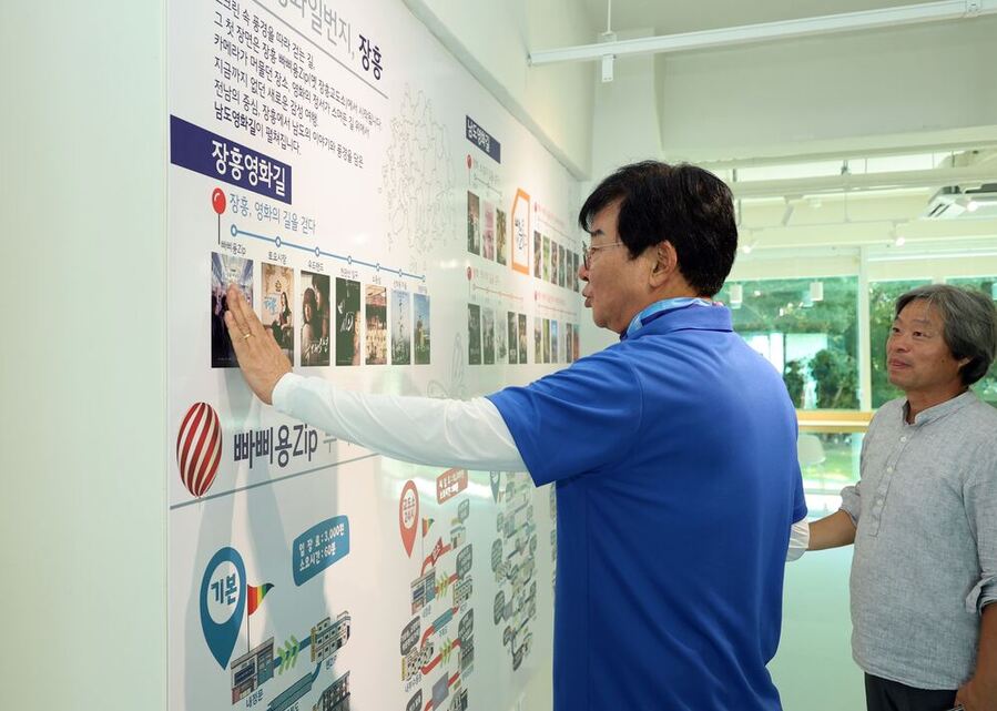 ▲ 김성 장흥군수가 옛 장흥교도소 역사관을 살펴보고 있다.ⓒ장흥군 제공