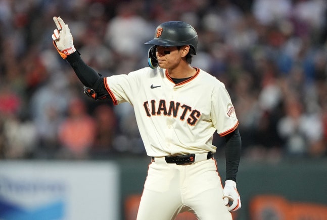 ▲ 샌프란시스코 이정후의 연속 안타 흐름이 깨졌다.ⓒ연합뉴스 제곻