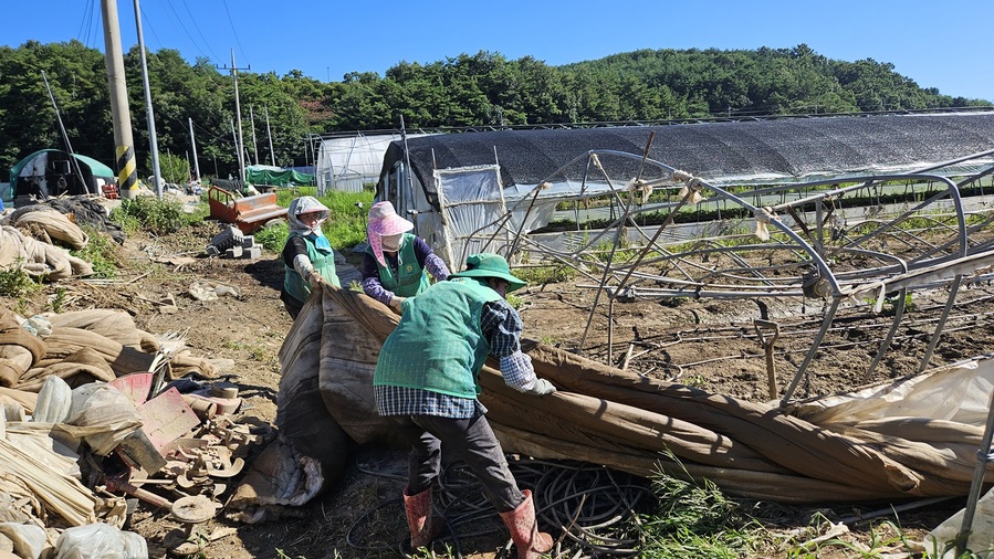 ▲ 대구 달성군 새마을회(회장 정연욱)는 지난 28일, 집중호우로 큰 피해를 입은 경상남도 합천군 삼가면 외토리 일대에서 수해 복구 봉사활동을 펼쳤다.ⓒ달성군