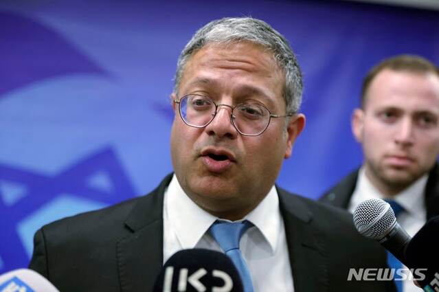 ▲ 이타마르 벤-그비르 이스라엘 국가안보부 장관. 출처=APⓒ뉴시스