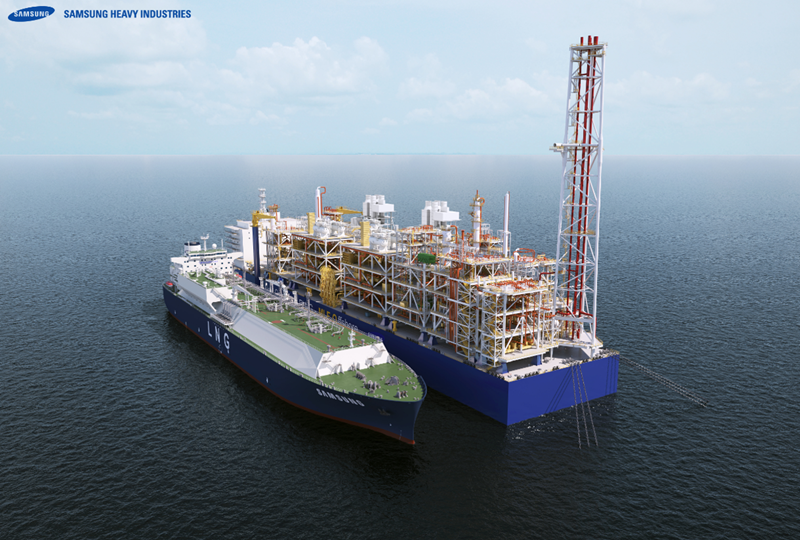 ▲ 심해용 FLNG 표준모델 MLF-O. ⓒ삼성중공업