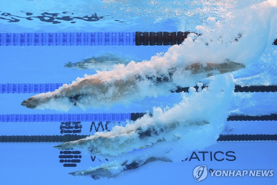 ▲ 황선우가 세계선수권 남자 자유형 100ｍ 예선에서 47초94의 기록으로 8위를 차지했다.ⓒ연합뉴스 제공