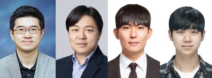 ▲ 공동 연구팀. 왼쪽부터 성균관대 김상효 교수, 포스텍 김용준 교수, 울산대 곽희열 교수, 포스텍 박성준 박사.ⓒ성균관대