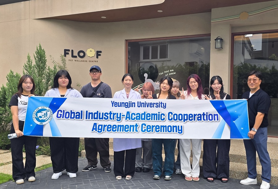 ▲ 영진전문대학교(총장 최재영) 반려동물과 재학생들이 여름방학을 맞아 태국에서 글로벌 반려동물 산업을 직접 체험하는 ‘2025년 글로벌 현장학습’을 성공적으로 마쳤다.ⓒ영진전문대