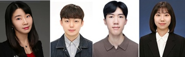 ▲ 연구팀. 왼쪽부터 김두리 교수, 정의돈 연구원, 홍리홍 연구원, 고가은 연구원.ⓒ한양대