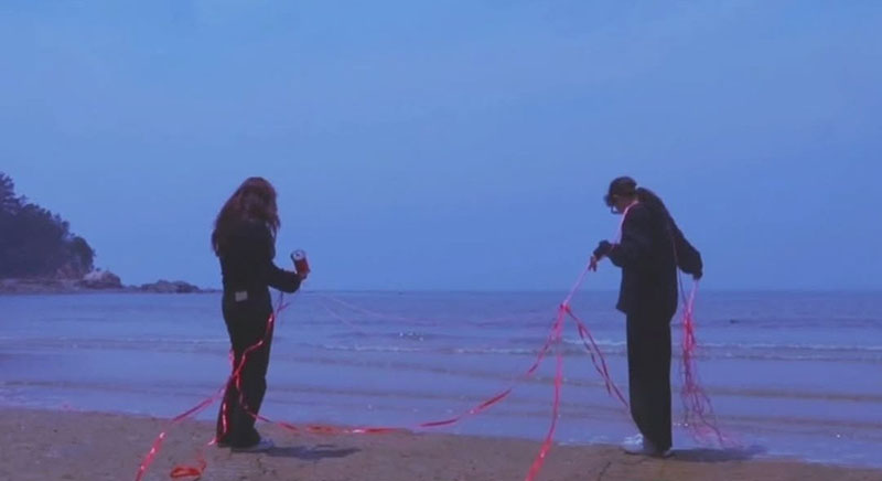 ▲ 'Composition in Red Thread No.1', 작품.ⓒ동덕여대