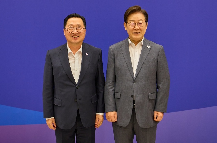 ▲ 이재명 대통령(우)와 이장우 대전시장.ⓒ대전시