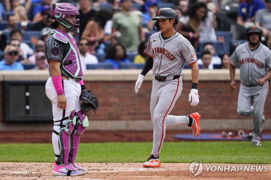 ▲ 샌프란시스코 이정후가 메츠를 상대로 멀티히트, 3출루 활약을 펼쳤다.ⓒ연합뉴스 제공