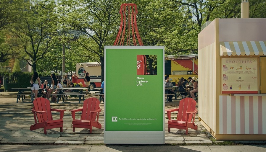 ▲ TD뱅크의 'Fractional Window Shopping' OOH 캠페인. ©TD뱅크