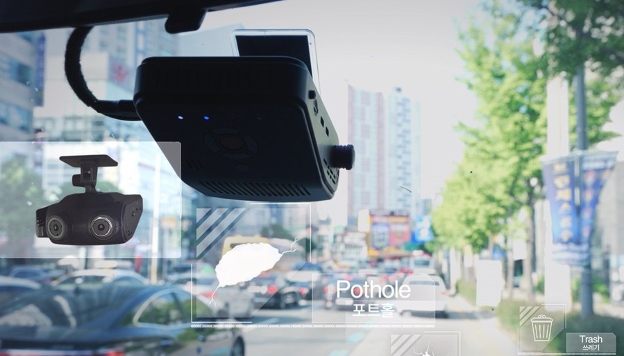 ▲ 도로 위험사항 인식할 수 있는 AI 탐지 카메라. ⓒ청주시