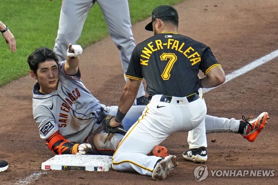 ▲ 샌프란시스코 이정후가 시즌 9호 3루타를 작렬했다.ⓒ연합뉴스 제공