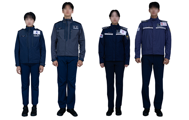 ▲ 신형 외근점퍼 시제품들. ⓒ경찰청