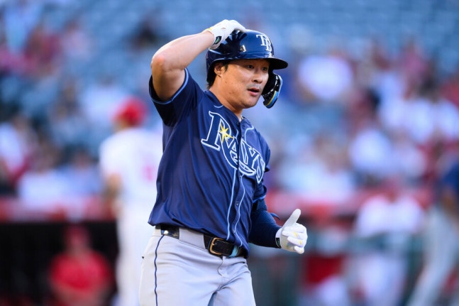 ▲ 최근 2경기 연속 멀티 출루를 신고한 탬파베이 김하성이 6일 에인절스와 경기에 결장했다.ⓒ연합뉴스 제공