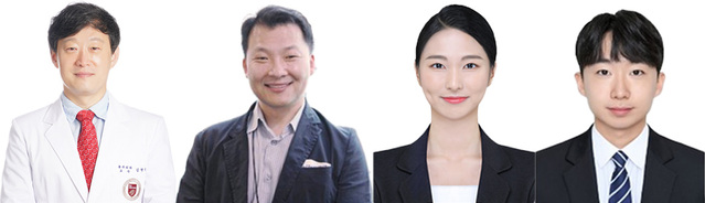 ▲ (좌측부터) 고려대 구로병원 심장혈관흉부외과 김현구 교수, 미국 하버드의대 최학수 교수, 고려대 구로병원 전은비, 김경수 연구원. ⓒ고대구로병원