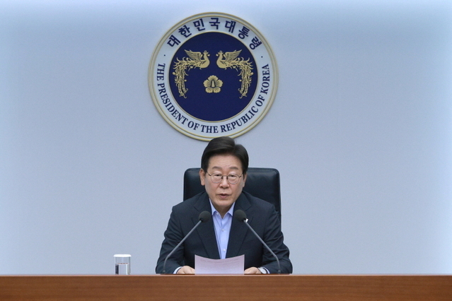 ▲ 이재명 대통령이 7월 24일 서울 용산 대통령실 청사에서 열린 제5차 수석보좌관회의에서 발언하고 있다. ⓒ뉴시스