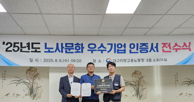 ▲ '2025년 노사문화 우수기업' 인증서 전수식. ⓒ한국부동산원