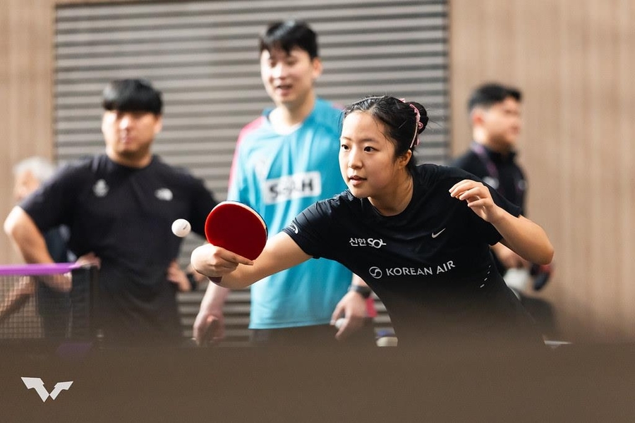 ▲ 신유빈이 월드테이블테니스(WTT) 챔피언스 요코하마 2025 여자 단식 32강에서 탈락했다.ⓒWTT 제공