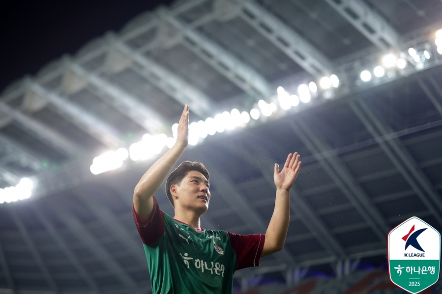 ▲ 쥬민규는 수원FC와 경기에서 1-2로 뒤지던 후반 30분 대전의 동점골을 터뜨렸다.ⓒ한국프로축구연맹 제공