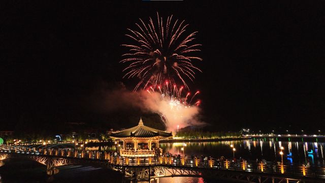 ▲ 월영교 야간 전경.ⓒ안동시