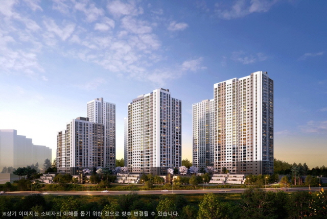 ▲ '아산탕정 동일하이빌 파크레인' 투시도. ⓒ동일토건