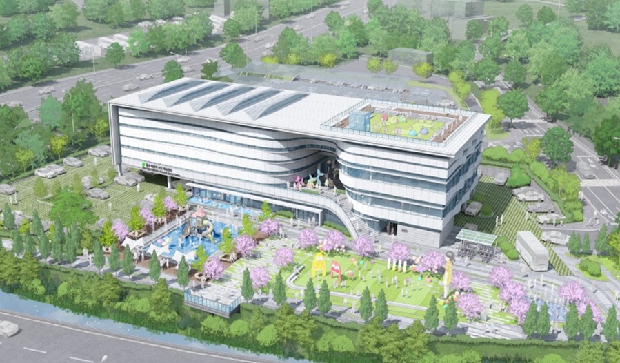 ▲ 청주시 어린이 국민체육센터 설계공모 당선작 ㈜선엔지니어링종합건축사사무소 설계안. ⓒ청주시