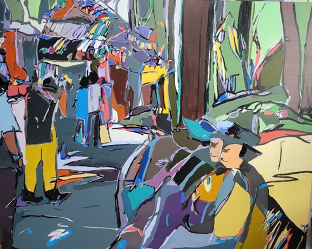 ▲ '질 들뢰즈의 기억: 탐골공원의 경우'(acrylic on canvas 162.2cm x 130.3cm).ⓒ한국외대