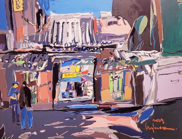 ▲ '탑골공원 II'(acrylic on canvas 116.8cm x 80.3cm).ⓒ한국외대