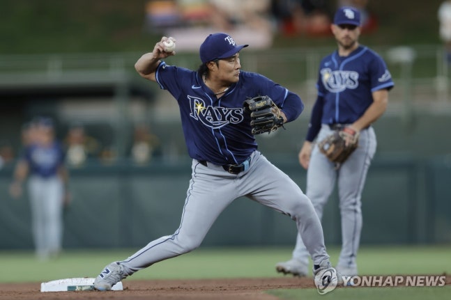 ▲ 탭파베이 김하성이 1번 타자로 나서 2경기 연속 무안타 침묵했다.ⓒ연합뉴스 제공