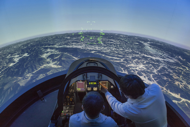 ▲ AI기반 전술개발 훈련용 모의비행훈련체계 시스템 ⓒKAI