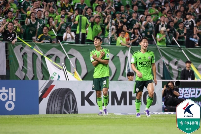 ▲ 전진우의 시즌 13호골이 터진 전북이 대구를 3-0으로 완파했다.ⓒ한국프로축구연맹 제공