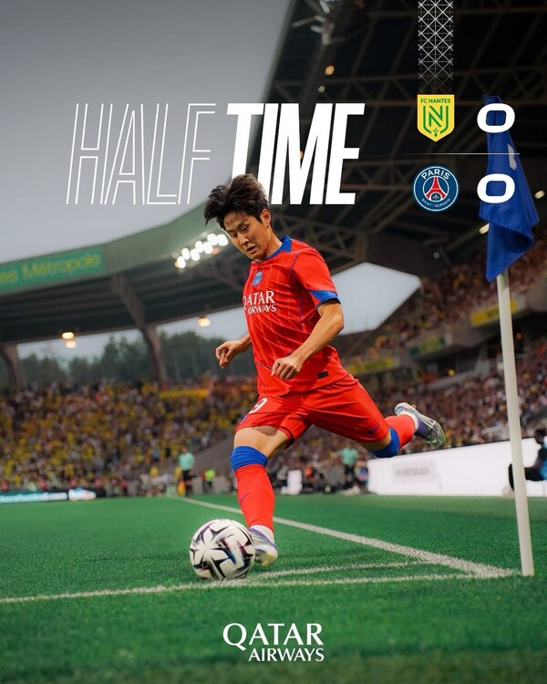 ▲ 이강인이 선발 출전한 PSG가 리그1 개막전에서 낭트에 1-0 승리를 거뒀다.ⓒPSG 제공