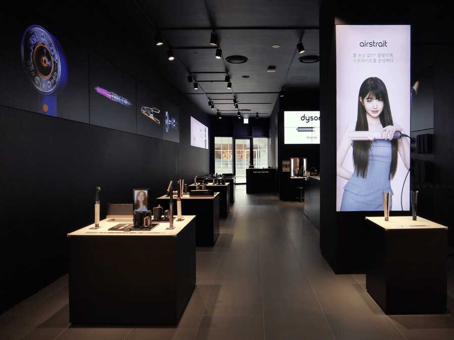 ▲ 동탄 롯데백화점 다이슨 뷰티 매장 내 동탄 서비스 센터 내부 모습. ⓒ다이슨