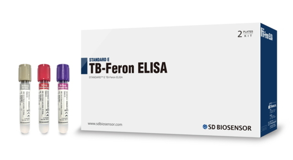 ▲ 잠복결핵 진단 제품 '스탠다드 이 티비페론 엘라이자(STANDARD E TB-Feron ELISA, 이하 STANDARD TB-Feron)'. ⓒ에스디바이오센서