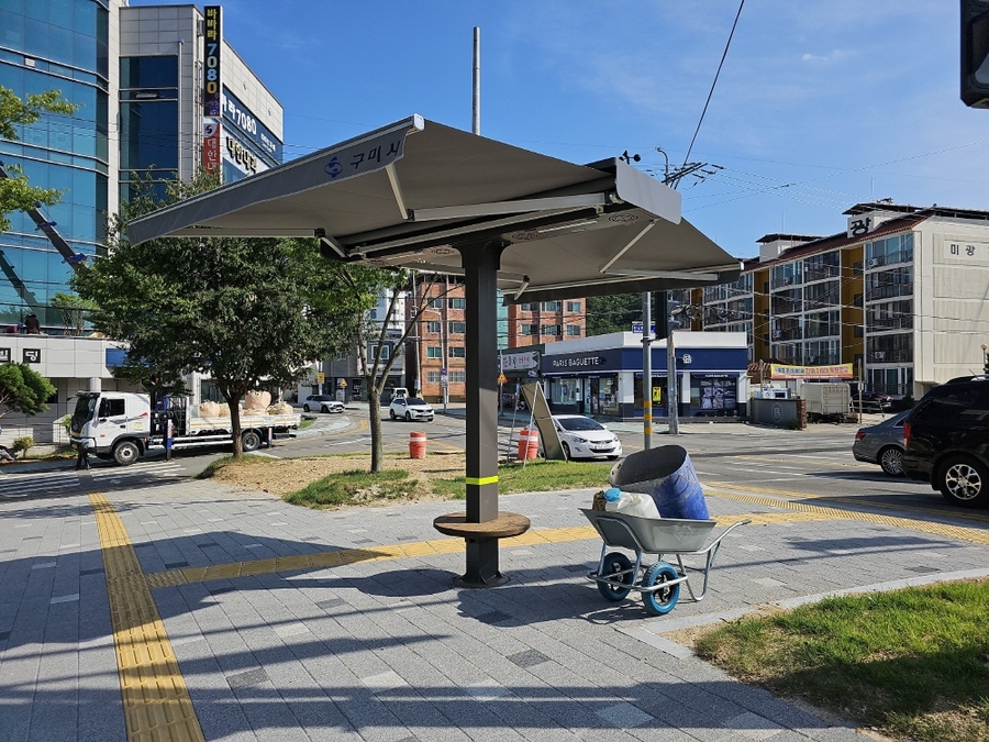 ▲ 도심에 설치한 그늘막ⓒ