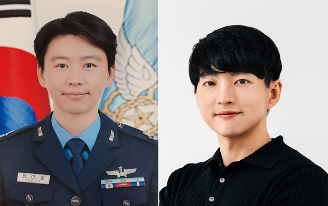 ▲ 제6회 '포니정 영리더상' 수상자로 선정된 정다정 공군 소령(왼쪽)과 에이피알(APR) 김병훈 대표이사ⓒ포니정재단