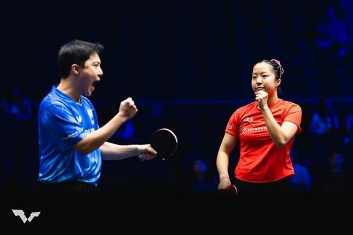 ▲ 임종훈-신유빈 조가 세계 정상급 선수들이 총출동한 WTT 유럽 스매시에서 8강에 올랐다.ⓒWTT 제공