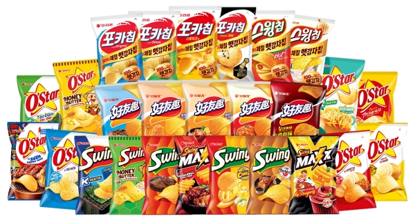 ▲ 오리온 글로벌 생감자 스낵 제품 이미지ⓒ오리온