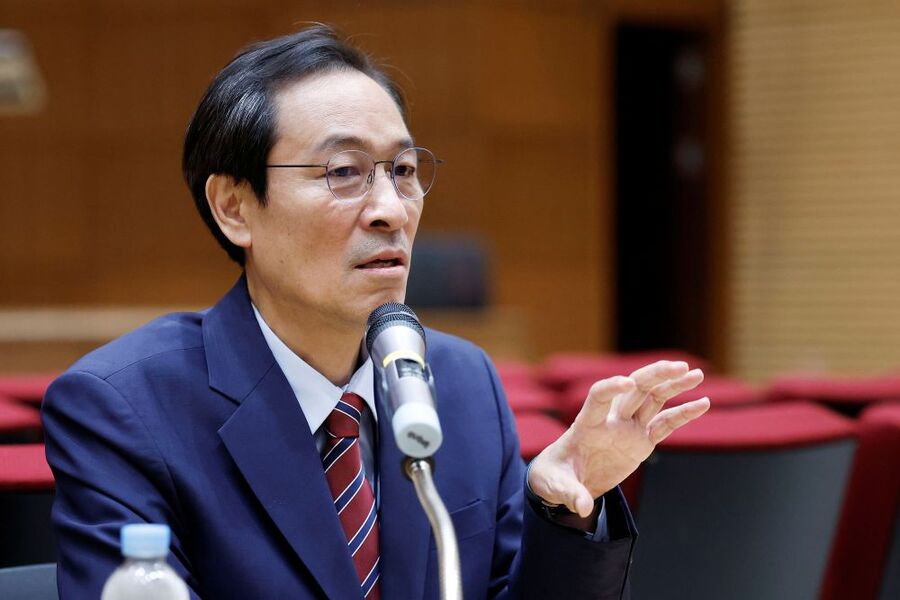 ▲ 우상호 정무수석이 21일 서울 용산 대통령실 청사에서 국정 현안 관련 기자간담회를 하고 있다. ⓒ뉴시스