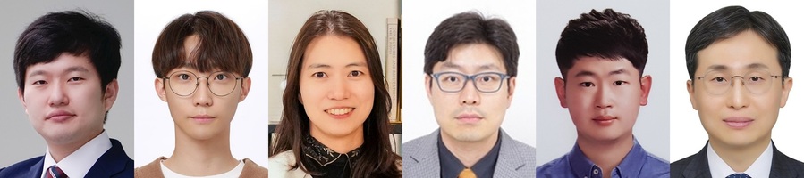 ▲ 좌측부터DGIST 양지웅 교수, 김기욱 박사과정생, UNIST 최문기 교수, 박종남 교수, 김동룡 석사, 서울대학교 김대형 교수.ⓒDGIST